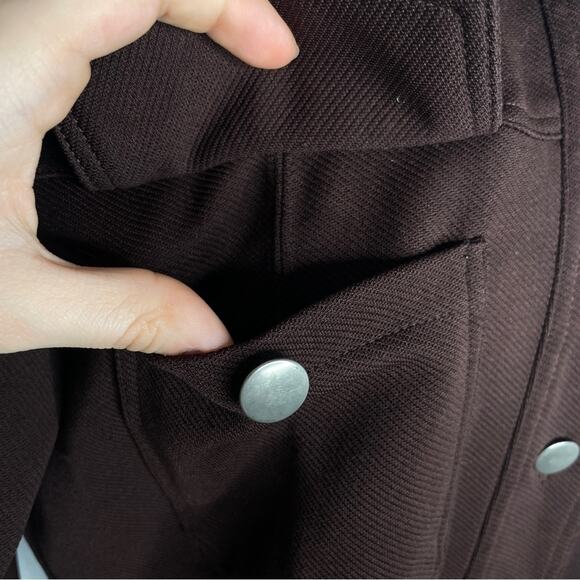 FREE PEOPLE Vintage Brown Jacket Womens Size Small Neutral Indie Sleaze Grunge - Picture 4 of 11